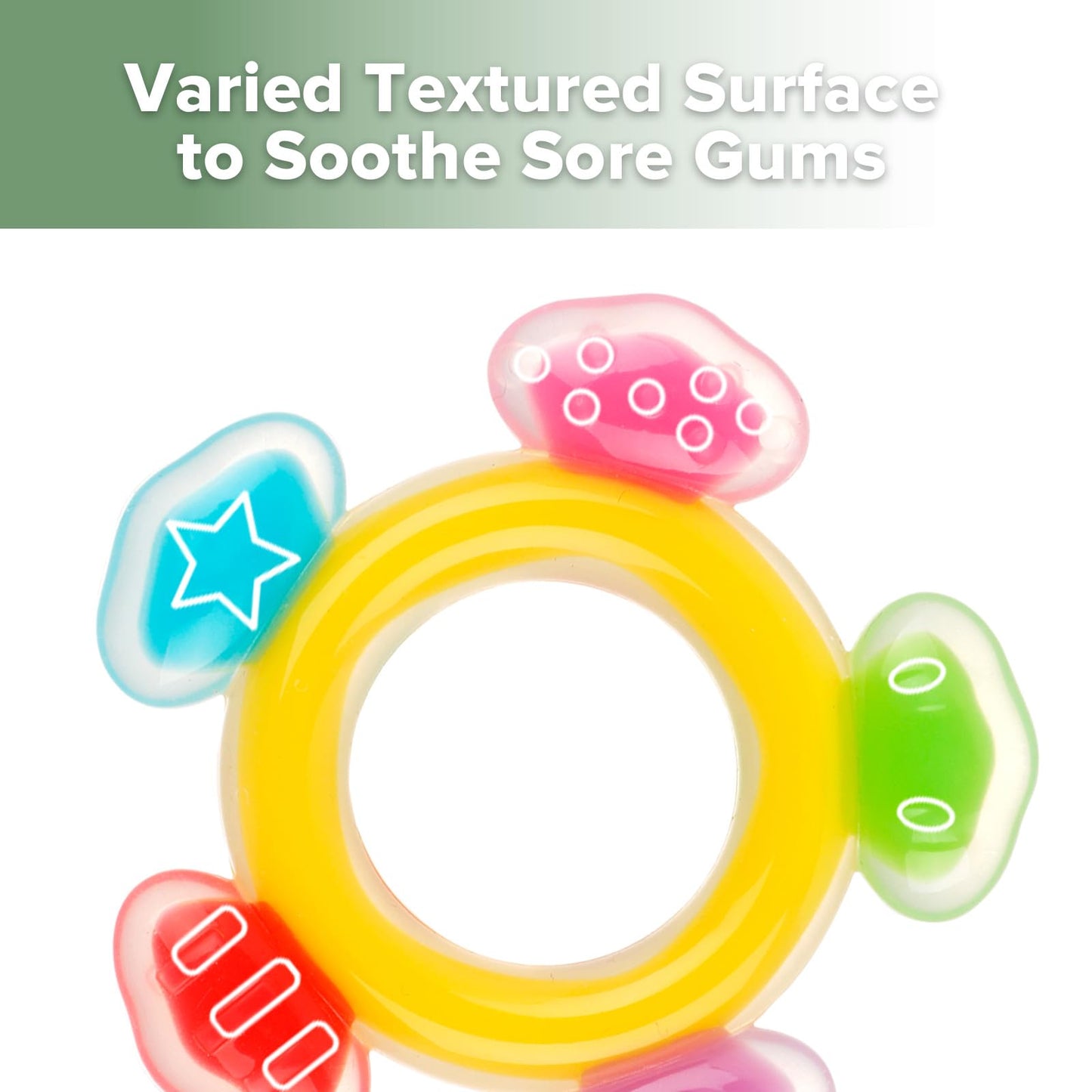 Haakaa Silicone Ferris Wheel Teether - Freezer Teething Toy for Babies 3-6 Months - Safe Soothing Cold Relief - BPA Free Silicone -1 Pack