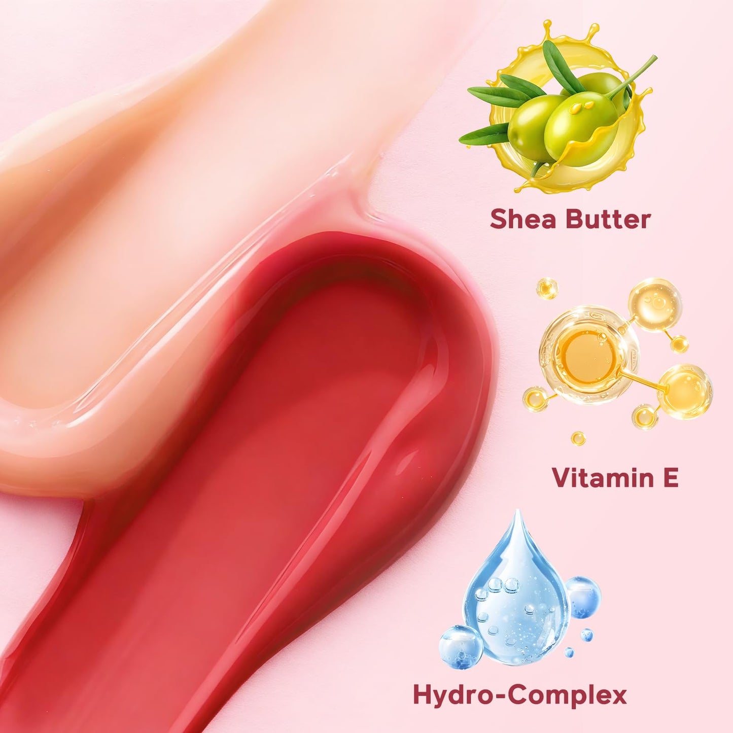 Color Nymph Tinted Lip Gloss Duo, Nourishing Lip Balm Set with Shea Butter & Vitamin E, Non-Sticky Intense Hydrating Lipgloss for Dry Lips, Sheer Tint | Vegan & Cruelty-free, #02 Watermelon & Mint