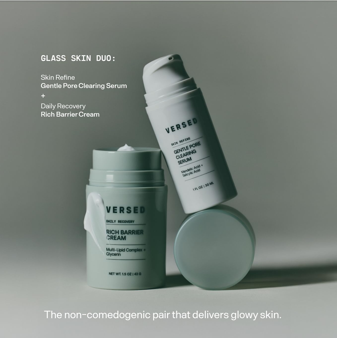 VERSED Skin Refine Gentle Pore Clearing Serum | Exfoliating Facial Serum with Salicylic Acid and Mandelic Acid for Clear Skin | Safe for Sensitive Skin, Vegan, 30 ml / 1 fl oz