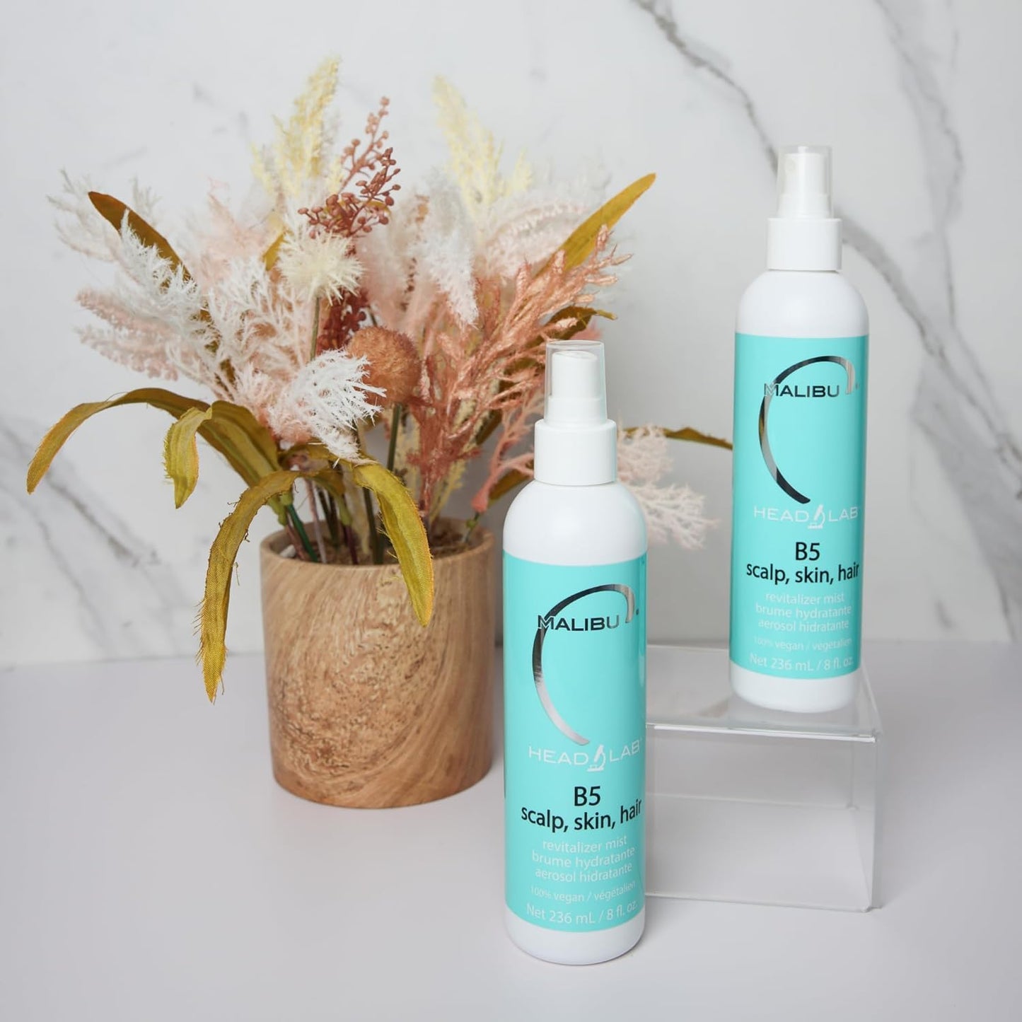 Malibu C Vitamin B5 Hydrating Mist - Multi-Use Scalp & Skin Revitalizer (8 oz)