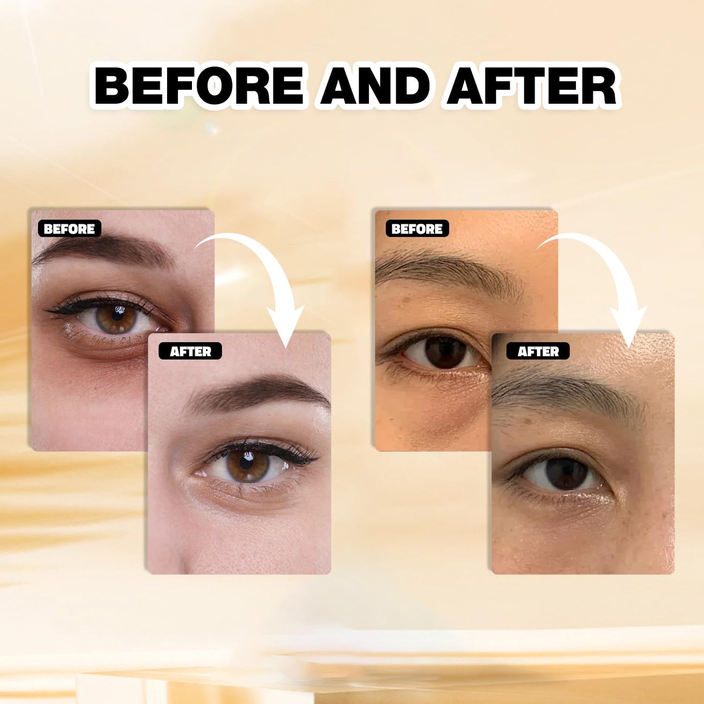 Blusheva Beauty Gold Under Eye Mask 24 Pairs, Collagen Eye Patches, Undereye Mask Patches Eye Masks for Dark Circles and Puffiness, Eye Patches for Puffy Eyes and Dark Circles, Vegan Cruelty Free