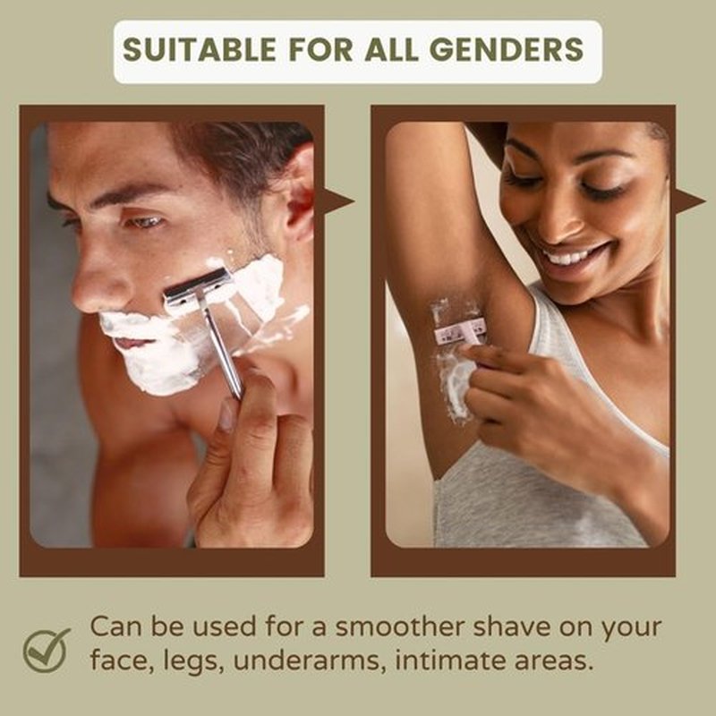Women's Unscented Shea Butter All Natural Shaving Soap – Ideal for Sensitive Skin, Long Lasting, and Perfect for Shaving Legs – Moisturizes and Rehydrates Skin
