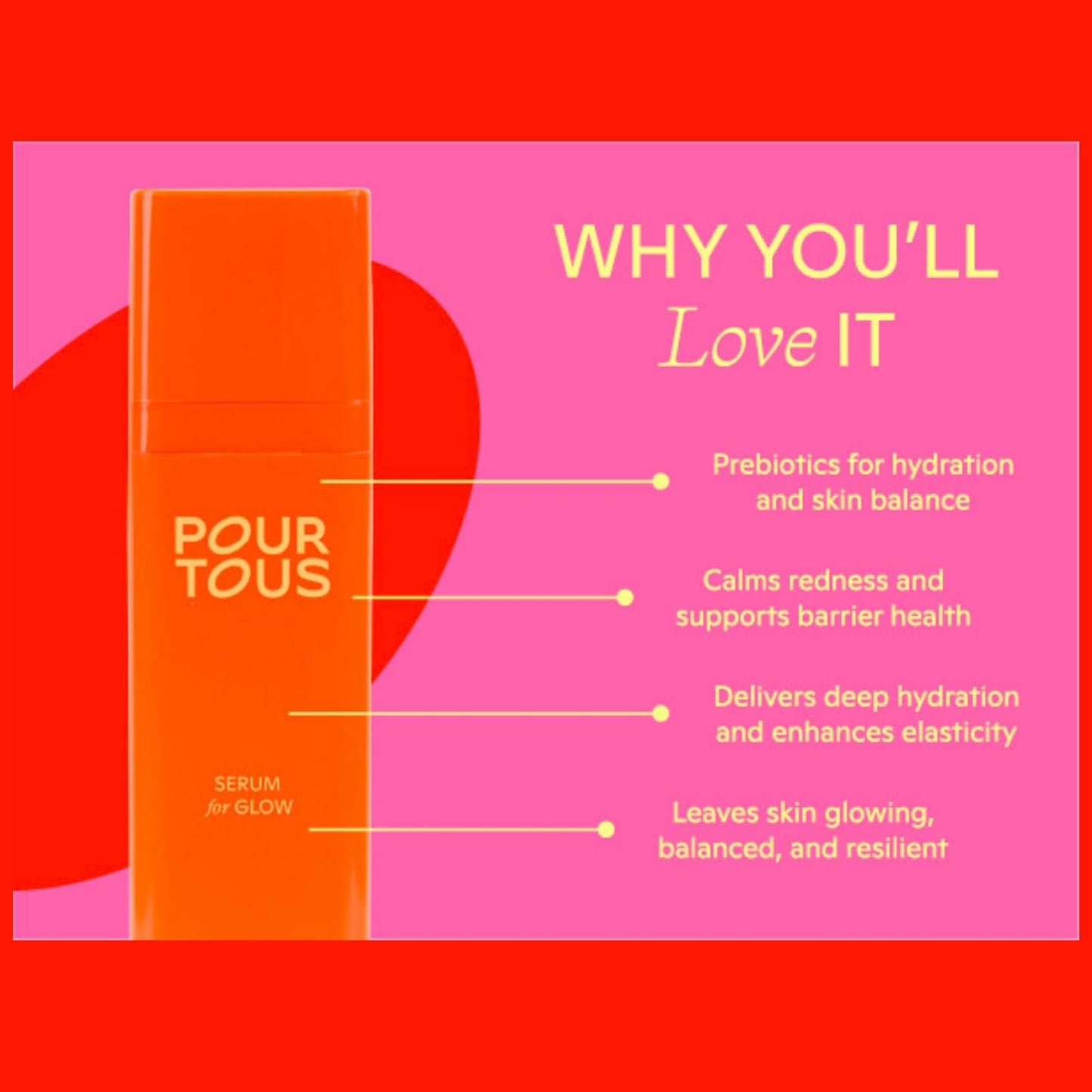 POUR TOUS Base Facial Serum (1 floz) | Lightweight Face Skin Treatment w/Niacinamide & Cucumber | Safe Plant-Based Skincare For Tweens Teen & Young Adult Skin