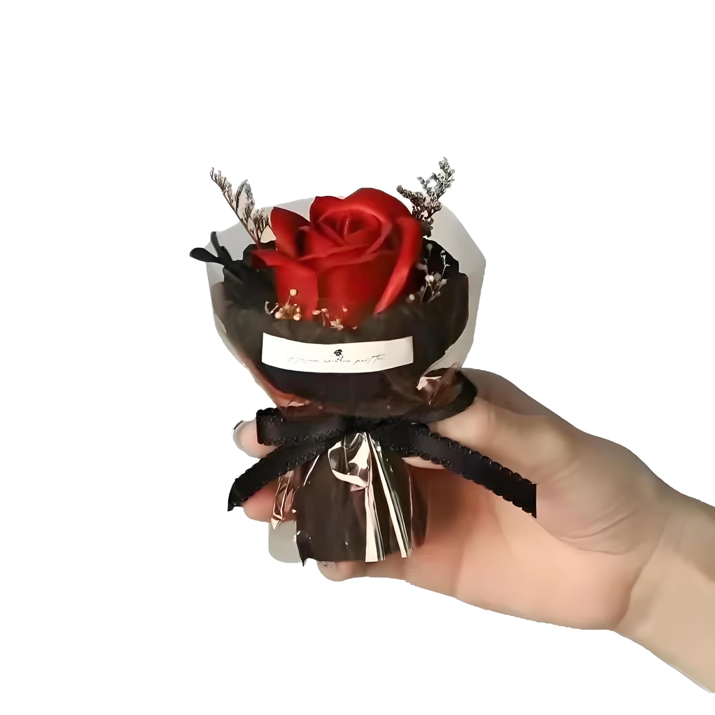 JiuGongmoup Red Mini Aromatherapy Soap Rose Bouquet – Luxury Scented Artificial Flower Arrangement for Women, Romantic Valentine’s Day Gift, Home & Car Decoration, Desk Display, DIY Surprise Present