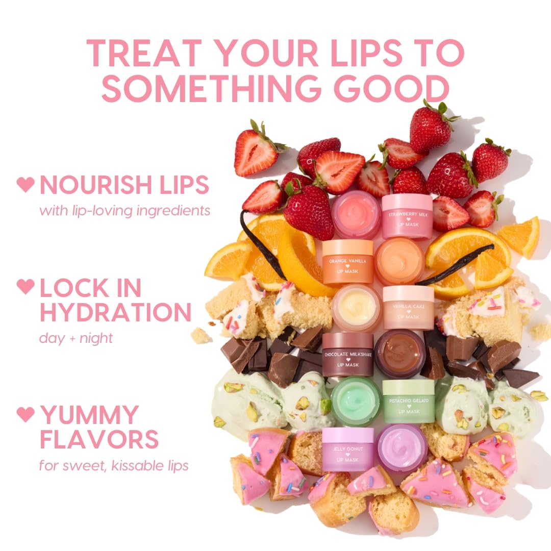 ColourPop Limited Edition Fresh Kiss Lip Mask - Leave-On Lip Moisturizer & Overnight Treatment - Replenishes Dry Lips with Shea Butter & Vitamin E - Candy Cane (0.28 oz)