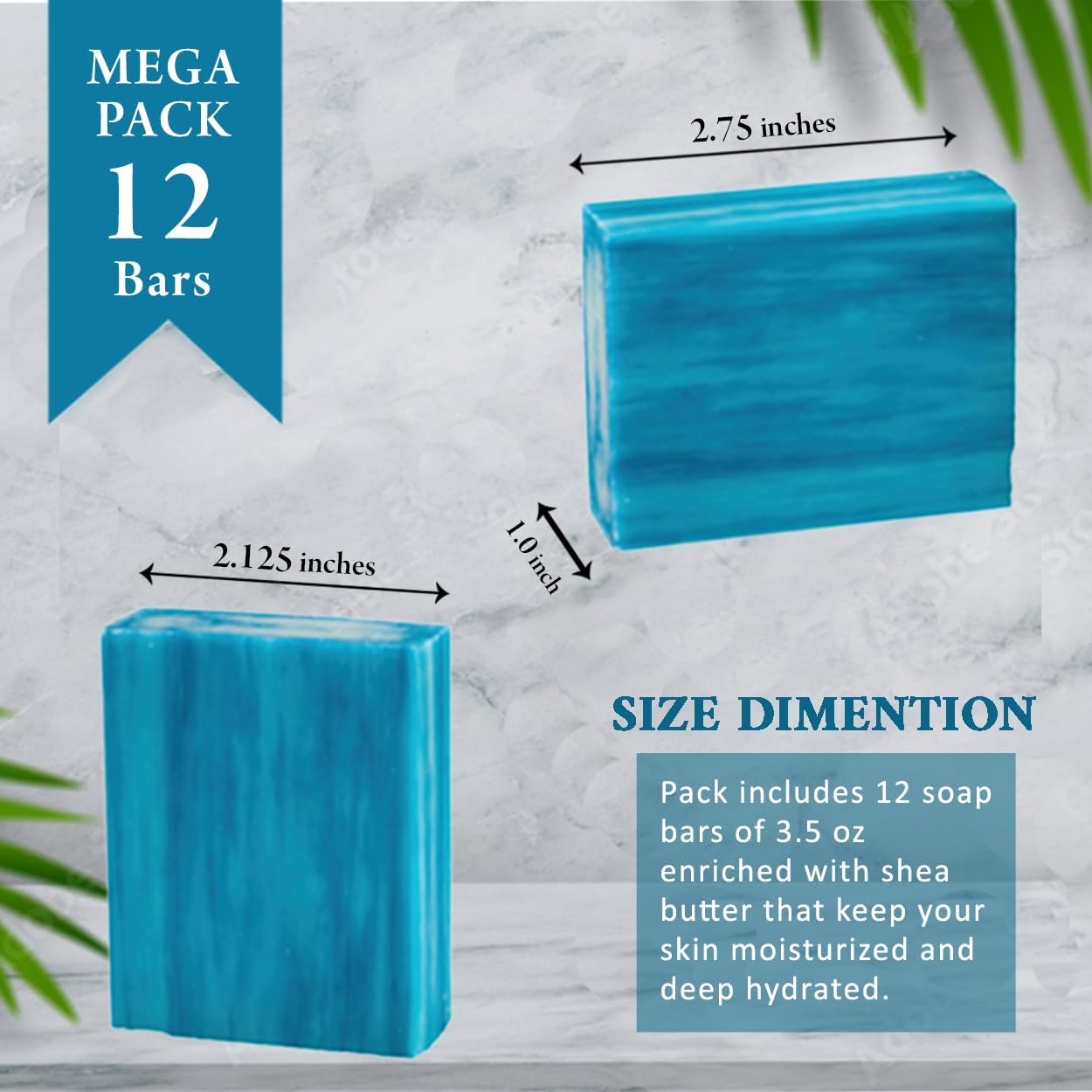 Simple Scents Australia Ocean Breeze Scented Natural Soap Bars (5 Bars), 3.5oz Moisturizing French Triple Milled Soap Bars Enriched with Shea Butter - Pure Plant Oil Bath & Body