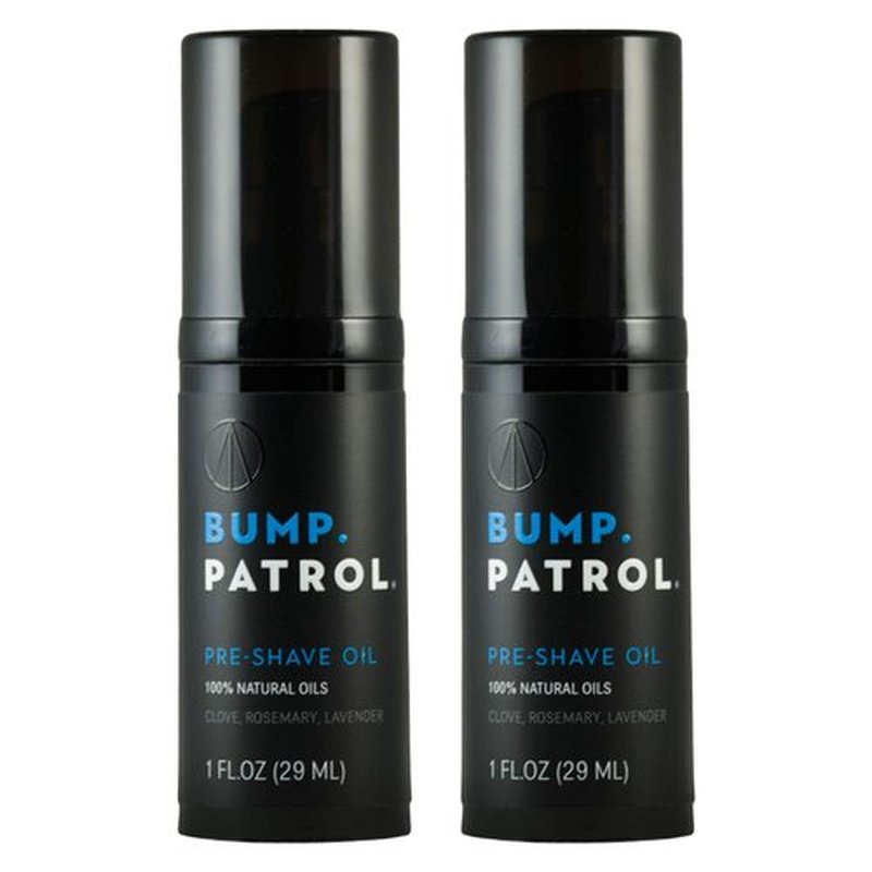 Bump Patrol Pre-Shave Oil for Men with Natural Essential Oils - Smooth Shave, Softer Skin - 1 Ounce - Pack of 2