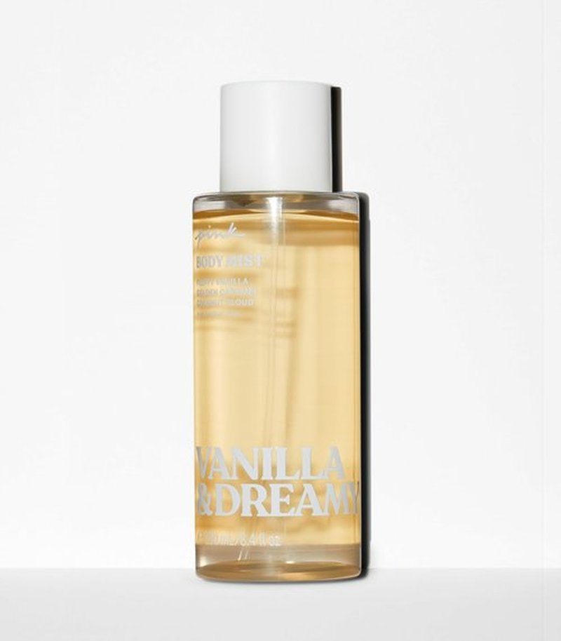 Victoria's Secret PINK Vanilla & Dreamy Body Mist, Notes of Coconut, Vanilla & Caramel, Body Spray for Women (8.4 oz)