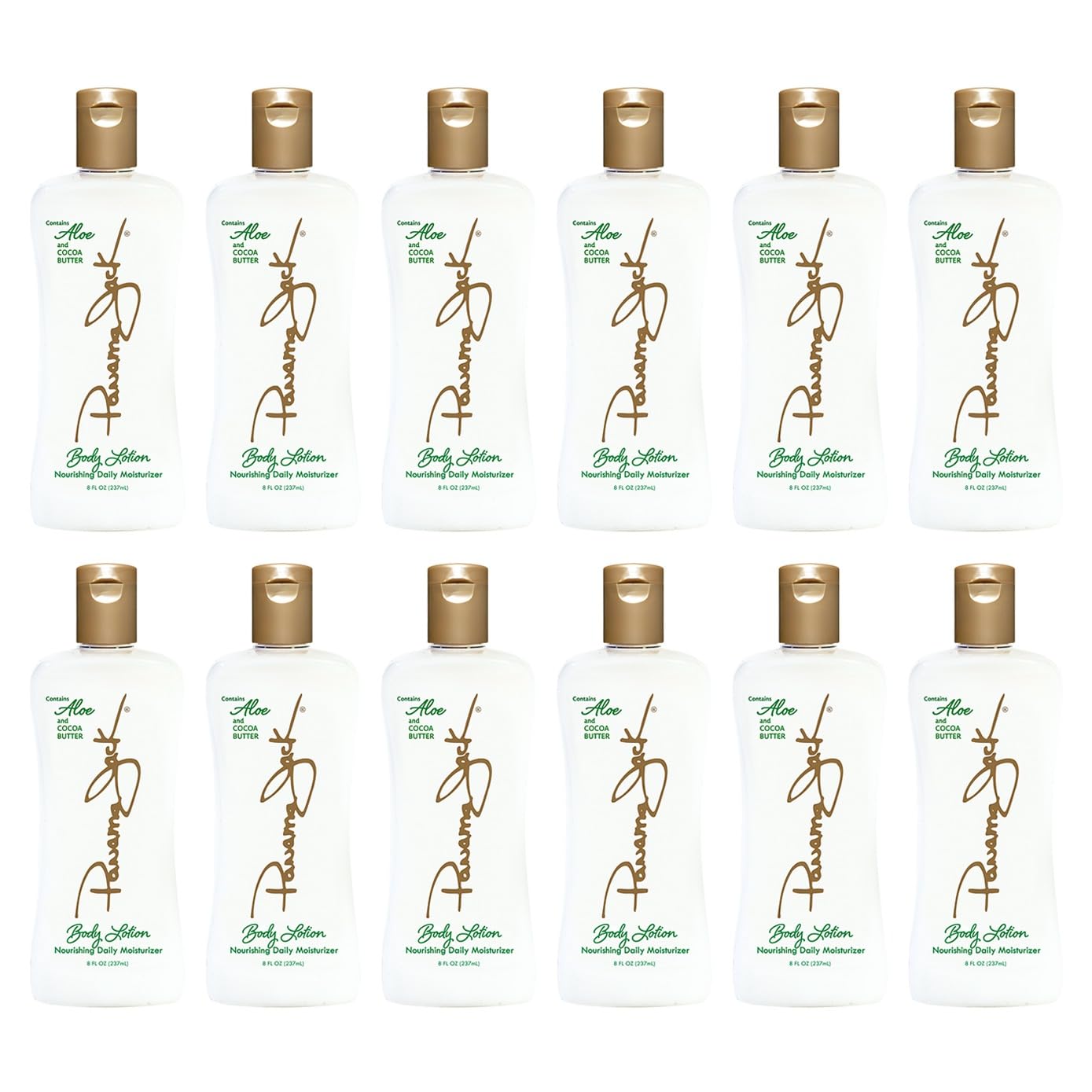 Panama Jack Aloe Moisturizer Lotion - After Sun Daily Skincare, Contains Aloe, Cocoa Butter, Olive & Hemp Seed Oils with Vitamin E, 8 FL OZ (Pack of 6)