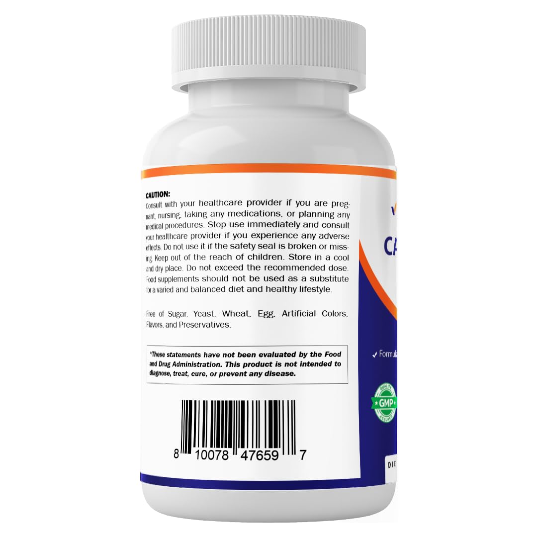Vitamatic Castor Oil Softgels 750 mg | Cold Pressed | 180 Softgels | Easy-to-Swallow