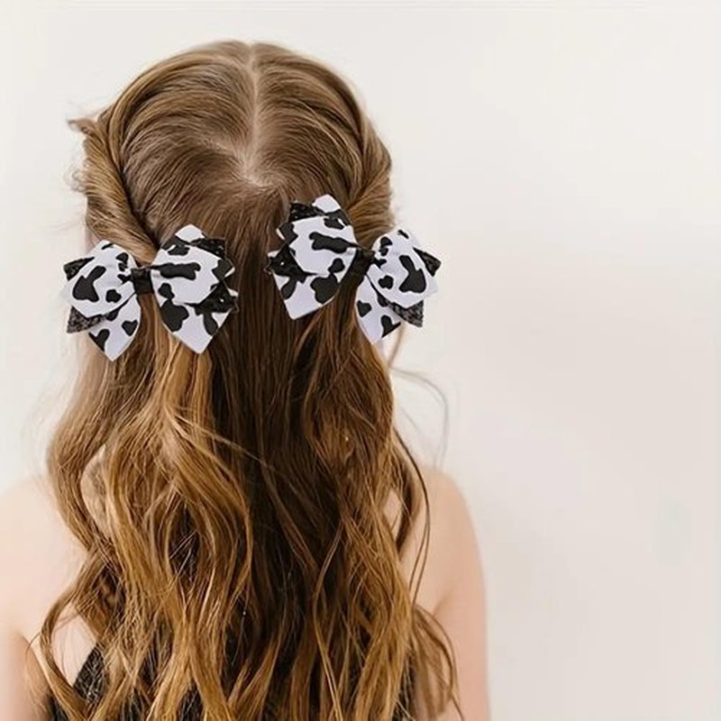 12Pcs 4" Hair Bows Clips Grosgrain Ribbon Alligator Clips Hair Bows Barrettes Hair Accessories for Girls Kids Teens Children Toddler Glitter Girls Hair Bows