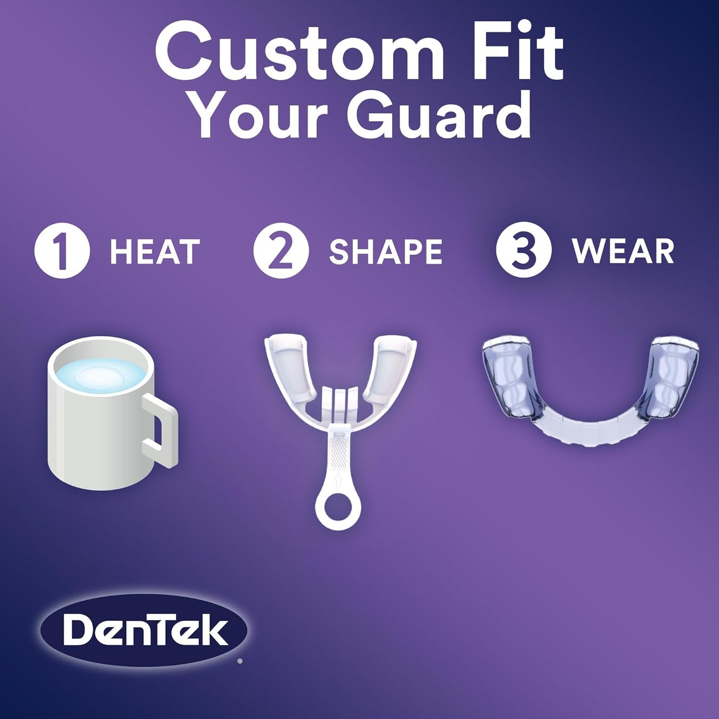 DenTek Night Guard for Teeth Grinding + Efferdent Cleanser Tablets, 90 Count