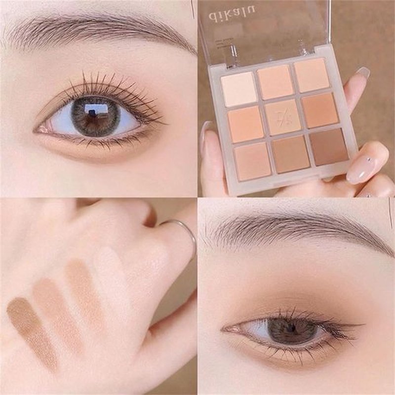 GHFCZOO Blooming Your Own Beauty Eyeshadow Palette, 9 Shades, Glitter and Matte Finishes (07#)