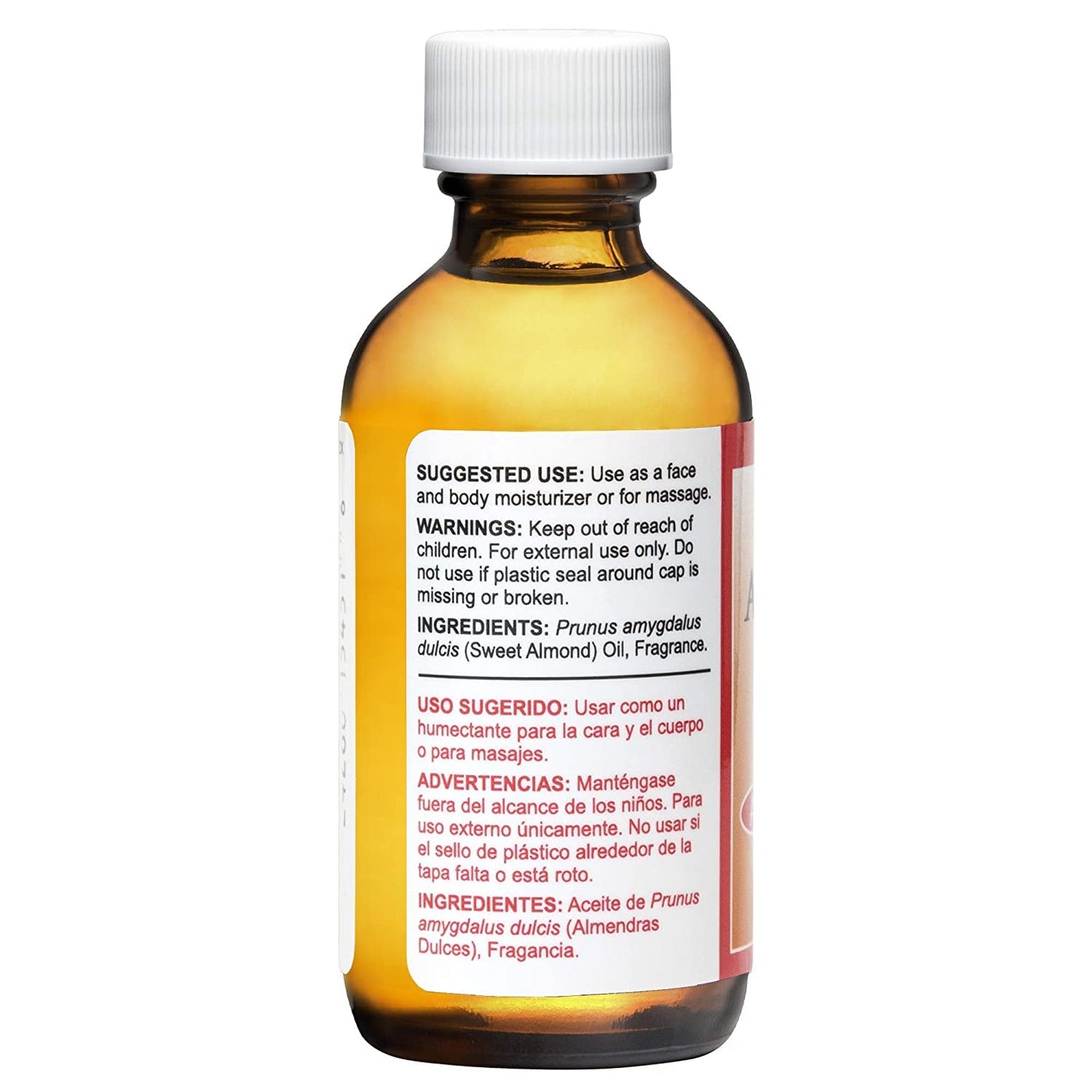 De La Cruz Sweet Almond Oil - Expeller Pressed Almond Oil for Skin and Hair 2 FL. OZ. (59 mL) - 3 Bottles