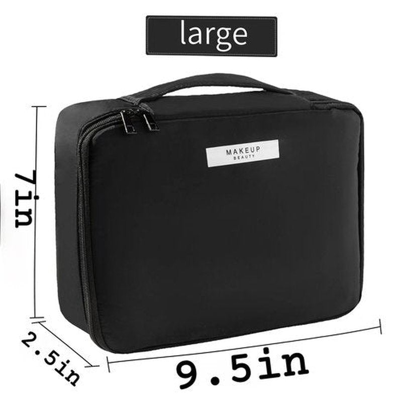 Travel Makeup Bag Cosmetic Bag Makeup Bag Toiletry bag for women and men (Black)