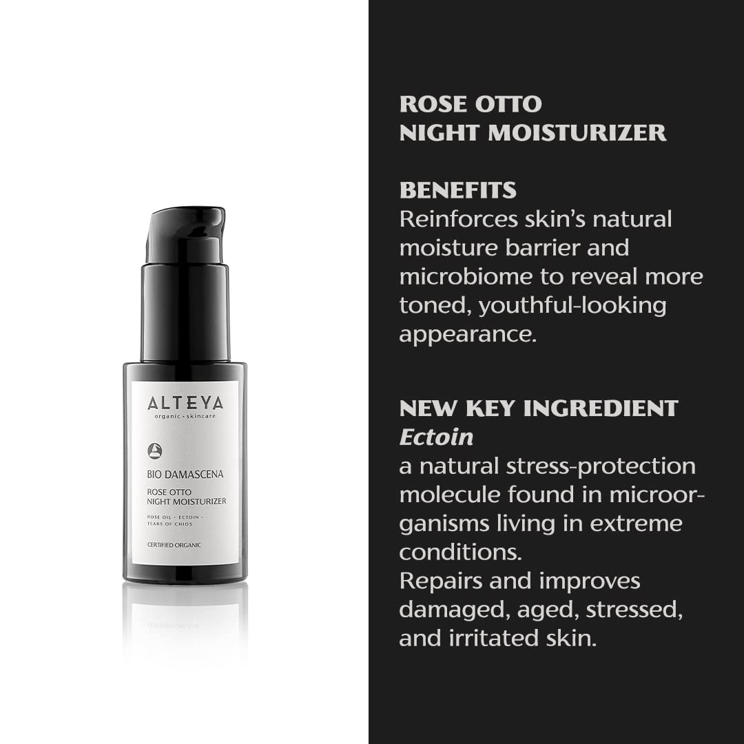 Alteya Organics Night Moisturizer Certified Organic Skin Care 1.7 Fl Oz