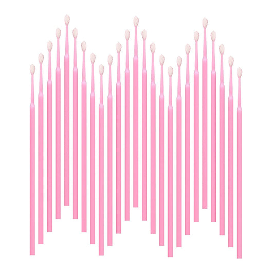 2100PCS Disposable Micro Applicators Brush for Eyelash and Make up Brushes and Personal Care Microswabs Pink (Head Diameter: 2.0mm)