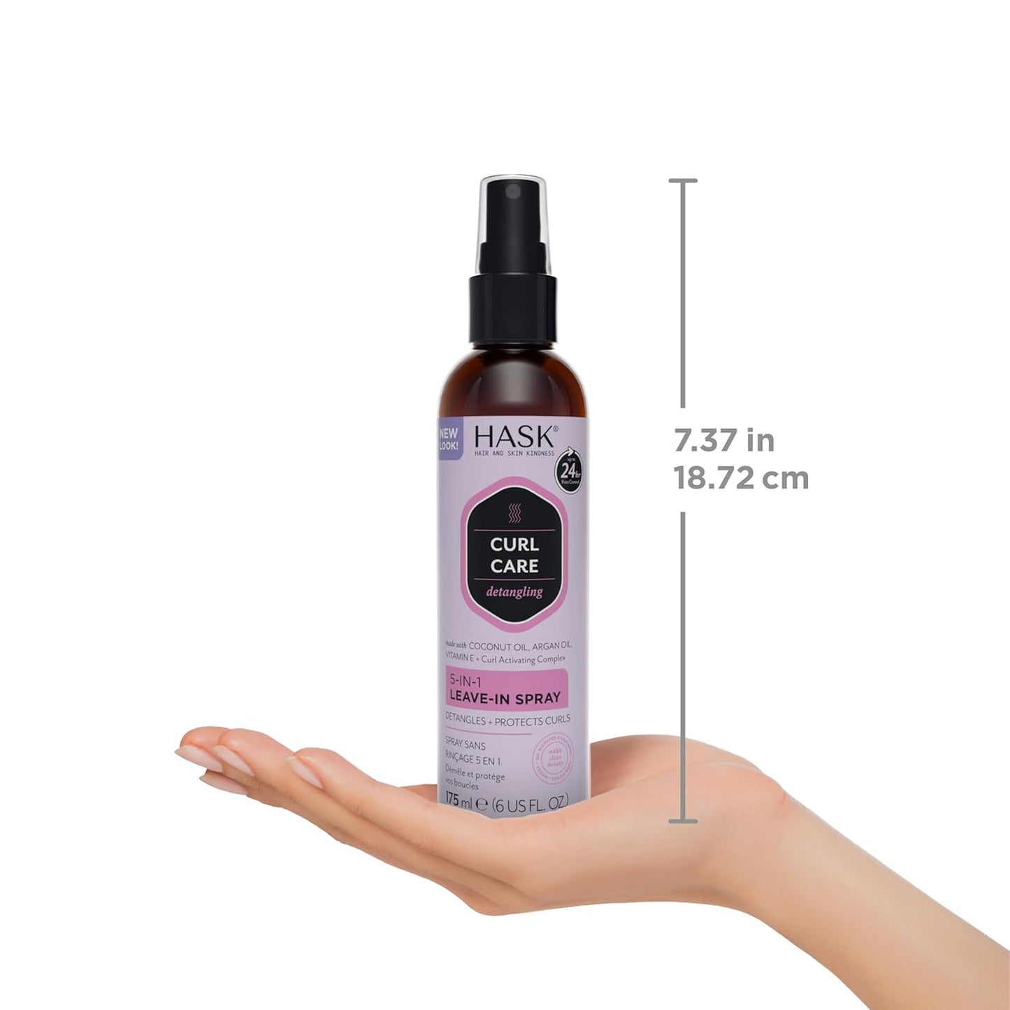 5-in-1 HASK Curl Care Leave-In Spray Conditioner Bundle - Vegan, Color Safe, Sulfate & Paraben Free
