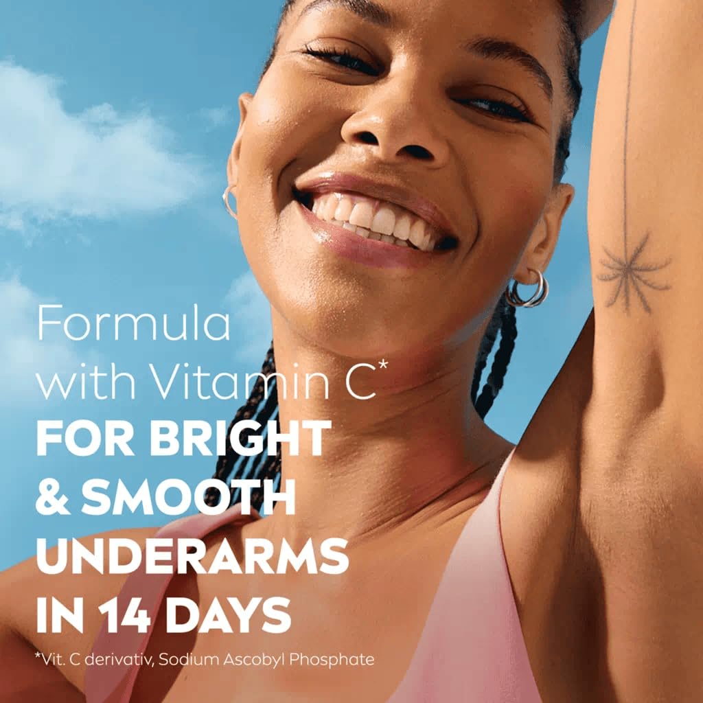 NIVEA Extra Bright 8 Super Food Vitamin C Collagen Booster Underarm Roll-On Deodorant, Alcohol-Free, 72HR Odor Protection, Smooth & Bright Skin, 50ml, 1.69oz, Pack of 2