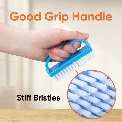 Nail Brush for Cleaning Fingernails, Nail Scrubber Brush, Toe Foot Hands Fingernail Brush Cleaner- Small Scrub Brush- All-Purpose Stiff Cleaning Brush for Home, Kitchen, Work, 6 Pack - Superio