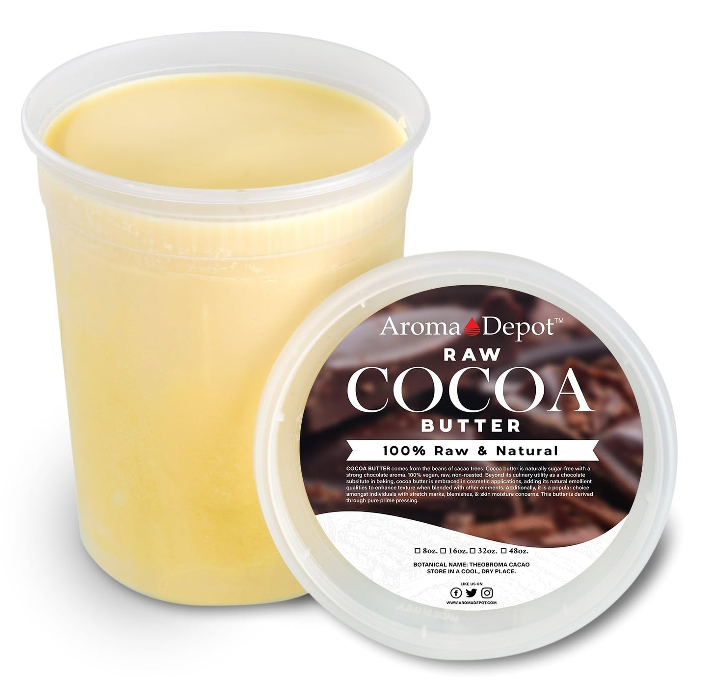 Aroma Depot 8 oz Raw Mango Butter Unrefined 100% Natural Pure Great for Skin, Body, Hair Care. DYI Body Butter, Lotions, Creams Reduces Fine Lines, Wrinkles, used for eczema psoriasis