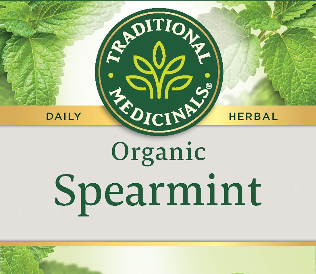 Traditional Medicinals Tea, Organic Spearmint, Supports Everyday Wellness, Healthy & Refreshing, 16 Tea Bags