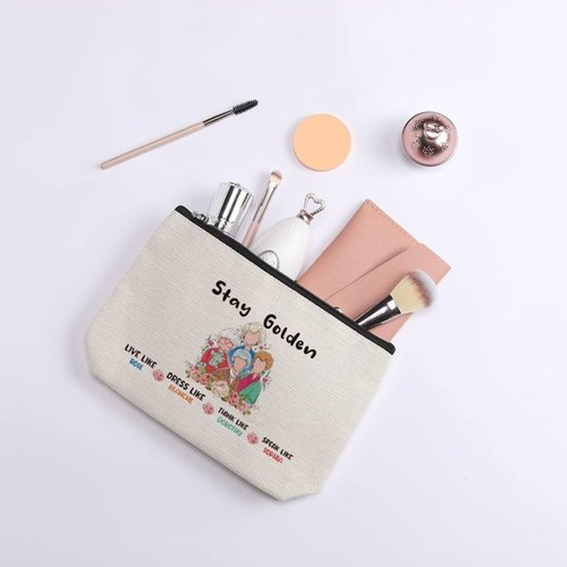 kdxpbpz Golden Inspired Gifts for Women Friend TV Show Inspire Cosmetic Bag Travel Toiletry Makeup Zipper Pouch