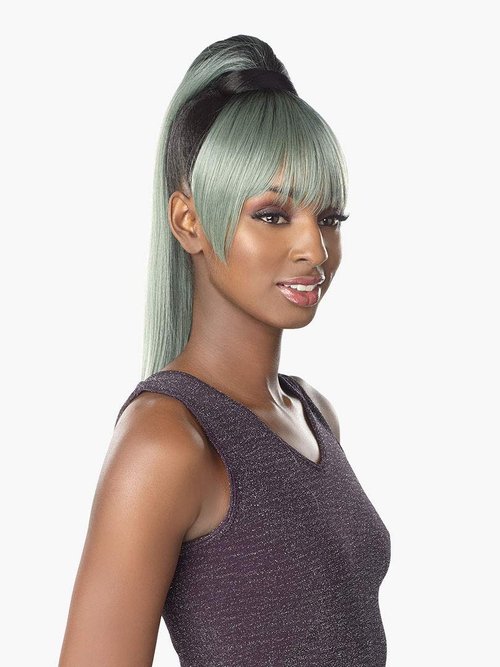 Sensationnel Synthetic Hair DrawString Ponytail Instant Pony And Bang Cami 24" (T1B/BG)