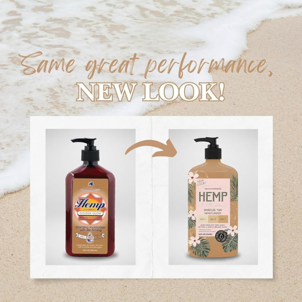 Hemp Golden Glow Bronzing Moisturizer with Skin Firming for Dry Skin, 18 fl oz (Pack Of 1)