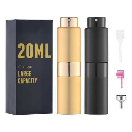 owlyee 20ML Perfume Atomizer, Empty Cologne Spray Bottle, Mini Sprayer Dispenser for Travel (2PCS)