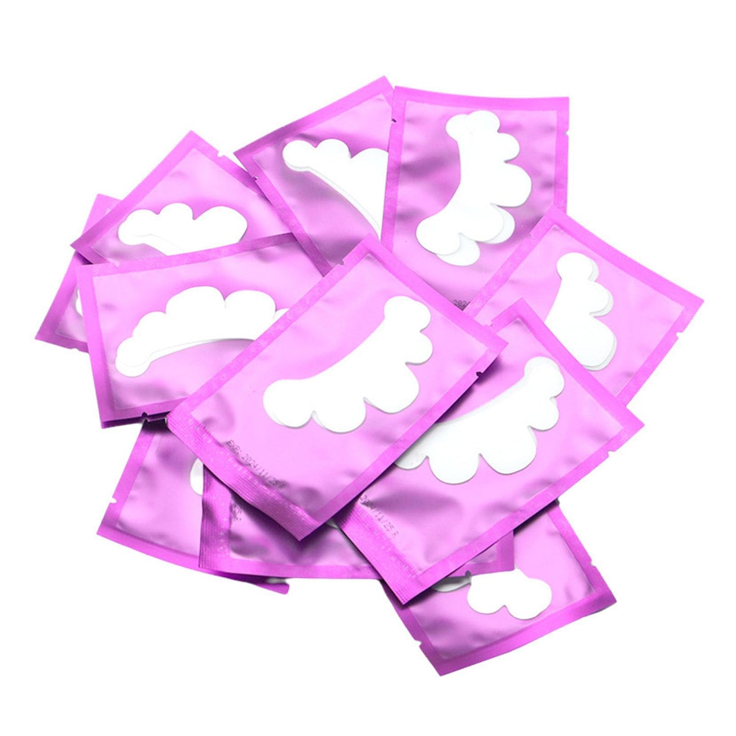 50 Pcs Under Eye Pads Petal Shape Eyelash Extension Isolation Patches for Grafting, Non-Woven Fabric, Easy Peel-Off, Ideal for Lash Lifting and Coloring