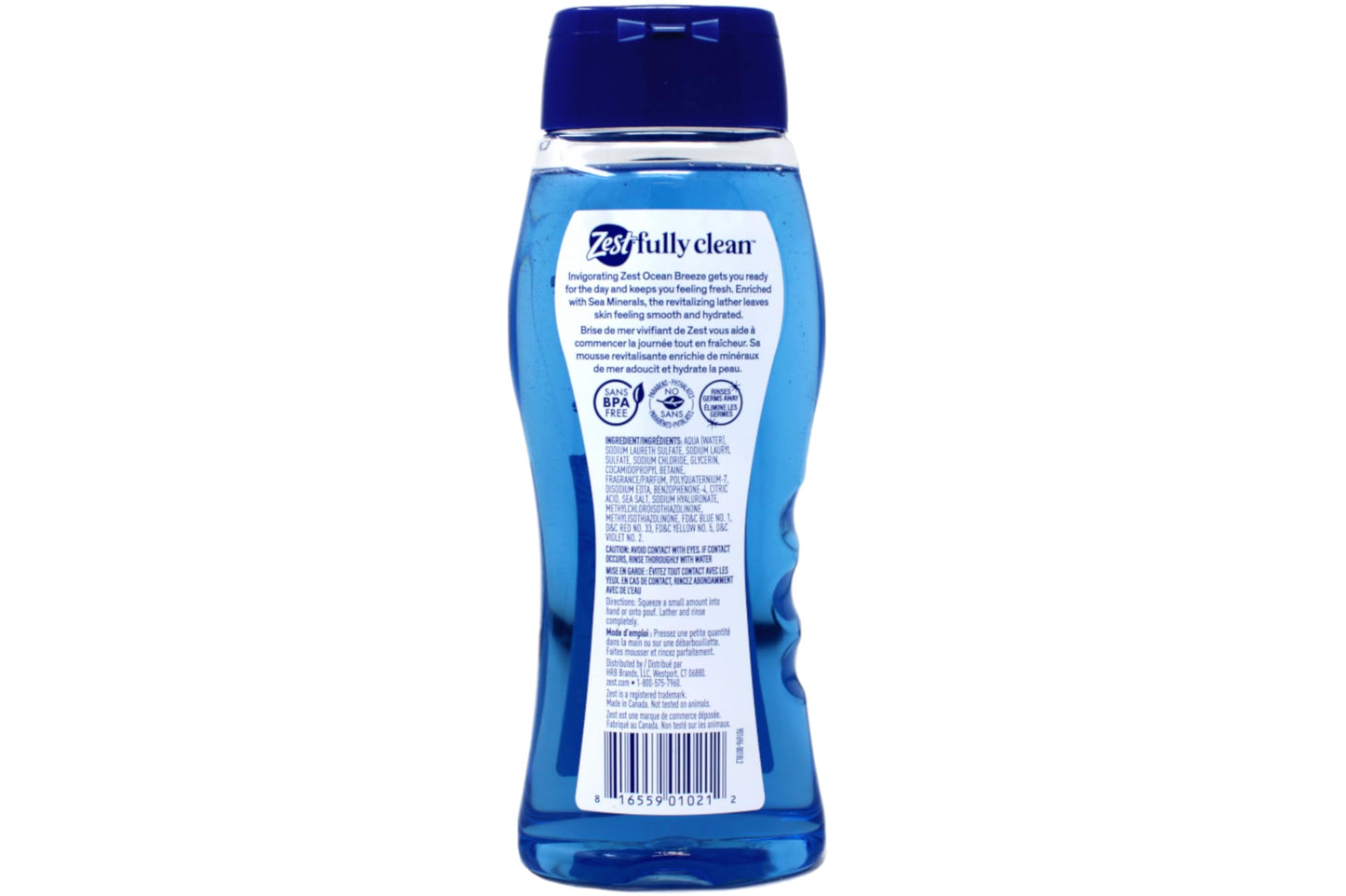Zest Body Wash - Enriched with Sea Minerals - Invigorating Scent - Hydrating Body Soap - Suitable for All Skin Types - Ocean Breeze - 6 pc