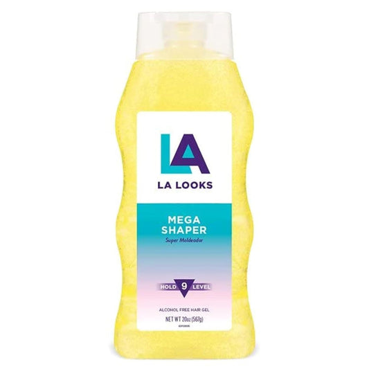 La Looks Gel #9 Mega Mega 20 Ounce (Yellow) (591ml) (6 Pack)