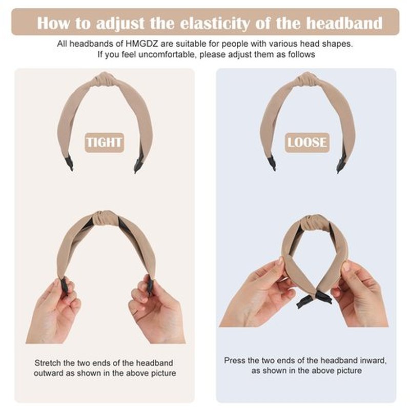 HMGDZ Headbands,Stylish Top Knotted Headbands - Knotted Headband For Women,Fashion No Slip Headband for Women Hairbands,Suitable for Washing Face, Beauty, Study, Work and Daily Life.