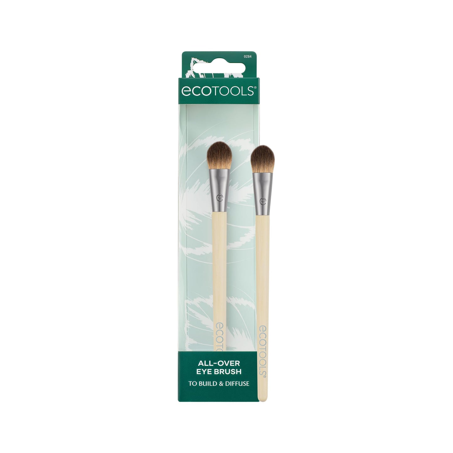 EcoTools All Over Eye Brush, Fluffy Eyeshadow Brush for Blending Lid & Crease Color, Soft Synthetic Bristles for Everyday Makeup, Vegan & Cruelty-Free, 1 Count