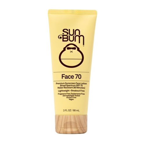 Sun Bum Original SPF 70 Sunscreen Face Lotion | Broad Spectrum Moisturizing Facial Sunblock with Vitamin E | Oil Free | Hawaii 104 Act Compliant (Octinoxate & Oxybenzone Free) | Travel Friendly | 3 oz