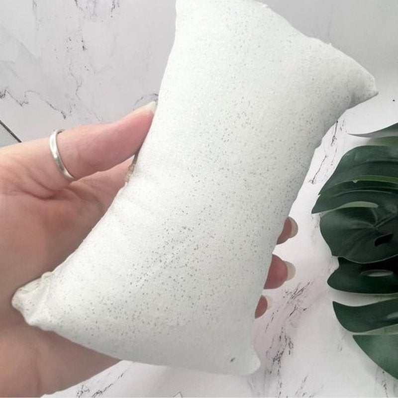 Strapless Handcrafted in The USA Cotton Breast Pillow for Woman Gift for her Side Sleeper Chest Relief Pillow While Sleeping with Anti Aging in Wrinkle Prevention (White Glitter)