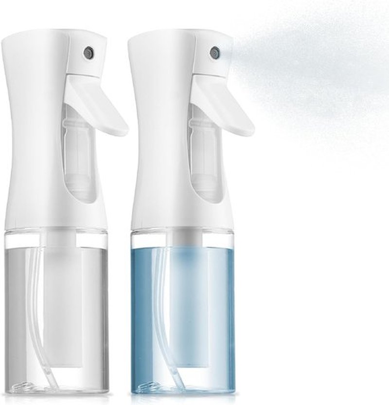 2 Pack Continuous Spray Bottle For Hair - 5 Oz Ultra Fine Mist Sprayer | Water Spray Bottle For Hair Mister Spray Bottle | Hair Spray Bottles For Hairstyling, Cleaning, Salons (2pk 5oz)