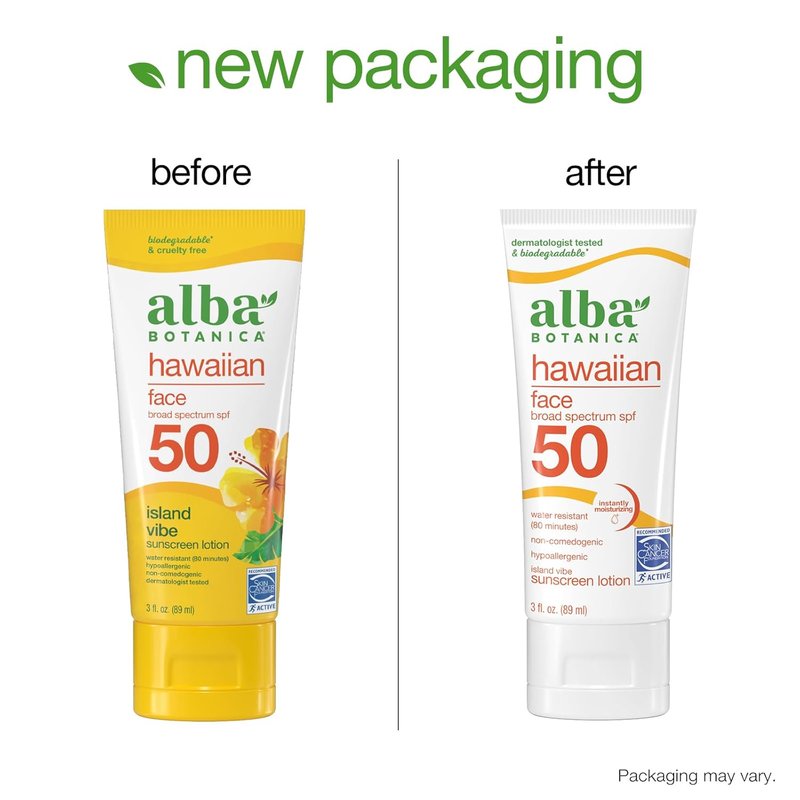 Alba Botanica Sunscreen Lotion SPF 50 - Island Vibe | 3 Oz for Ultimate Skin Protection