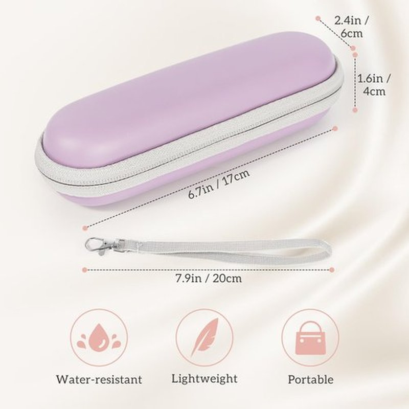 ProCase Hard Travel Case for SolaWave 4-in-1 Facial Wand, EVA Protective Case for Radiant Renewal Wand, Women Face Skincare Wand Storage Room for USB Cable Charger -Purple