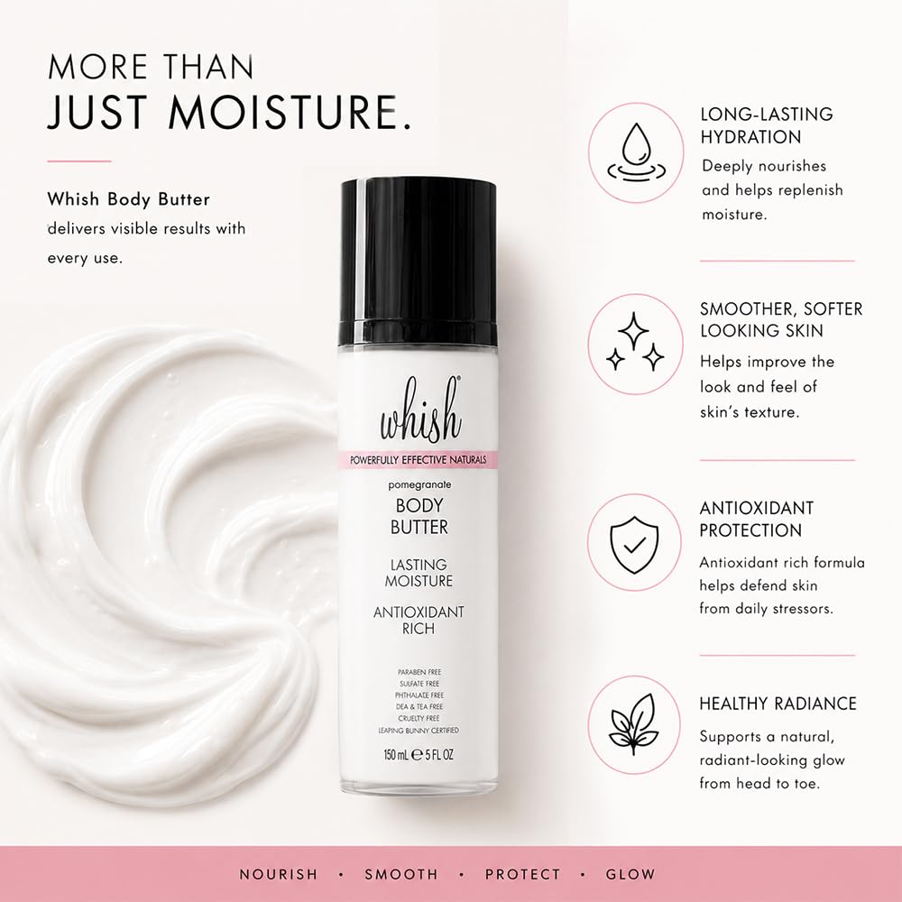Whish Body Butter with Antioxidant-Rich Shea Butter, Aloe Vera & Raspberry