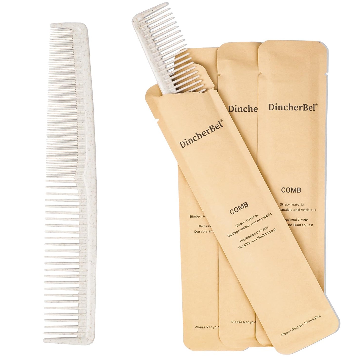 Hair Combs Bulk, 100PCS Disposable Wheat Straw Combs