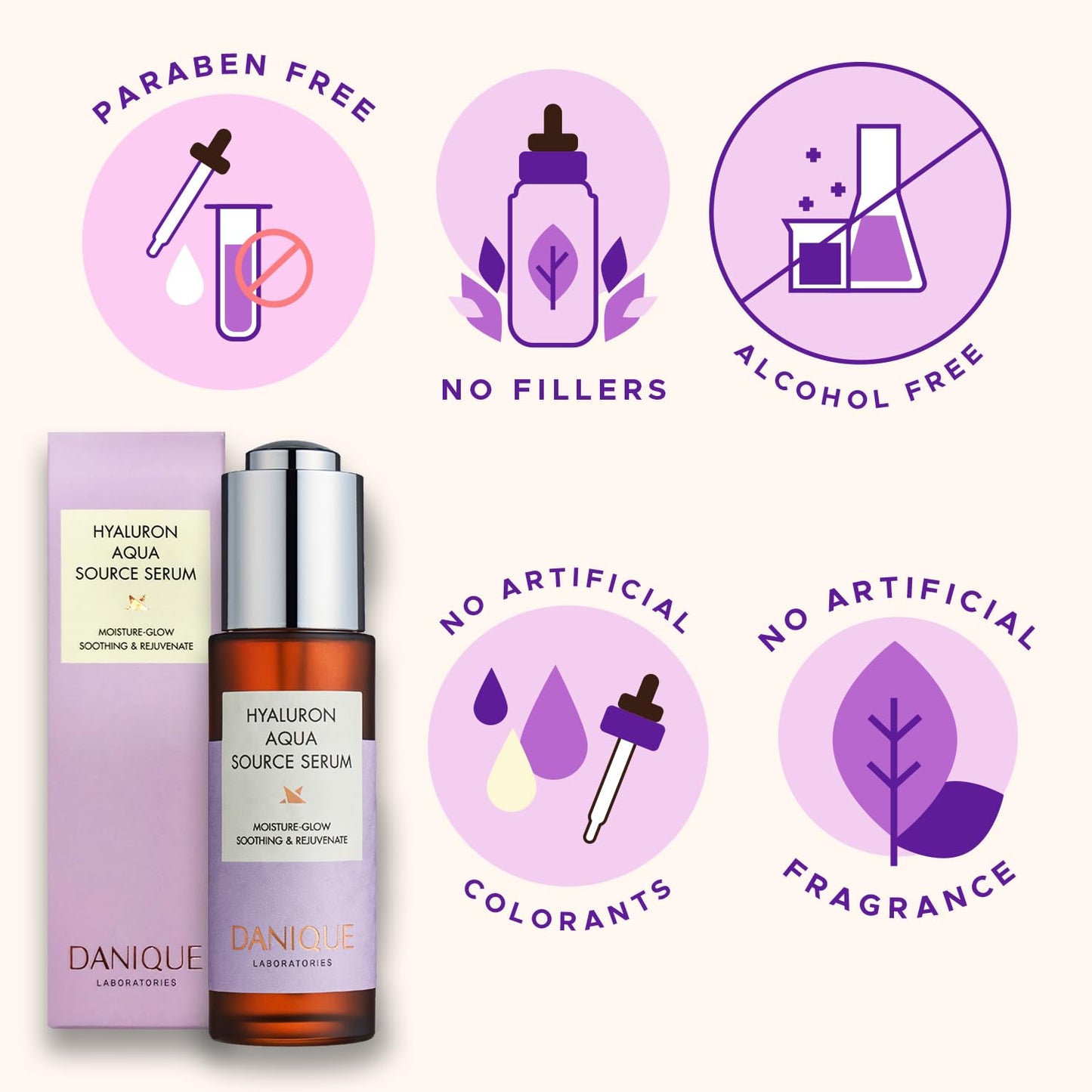Dermanex Danique Hyaluron Aqua Source Serum 30ml, Stem Cell Korean Skin Care Beauty Serum Booster