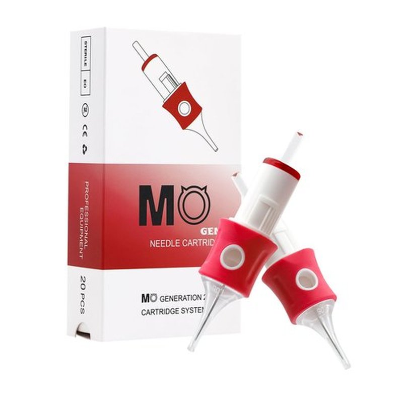 MO MOLONG Generation 2 Tattoo Cartridge Needles 20Pcs Tattoo Cartridges with Membrane and Finger Ledge Higher Quality Tattoo Needles Tattoo Supplies for Beginners and Professional Artists (1005RL.)