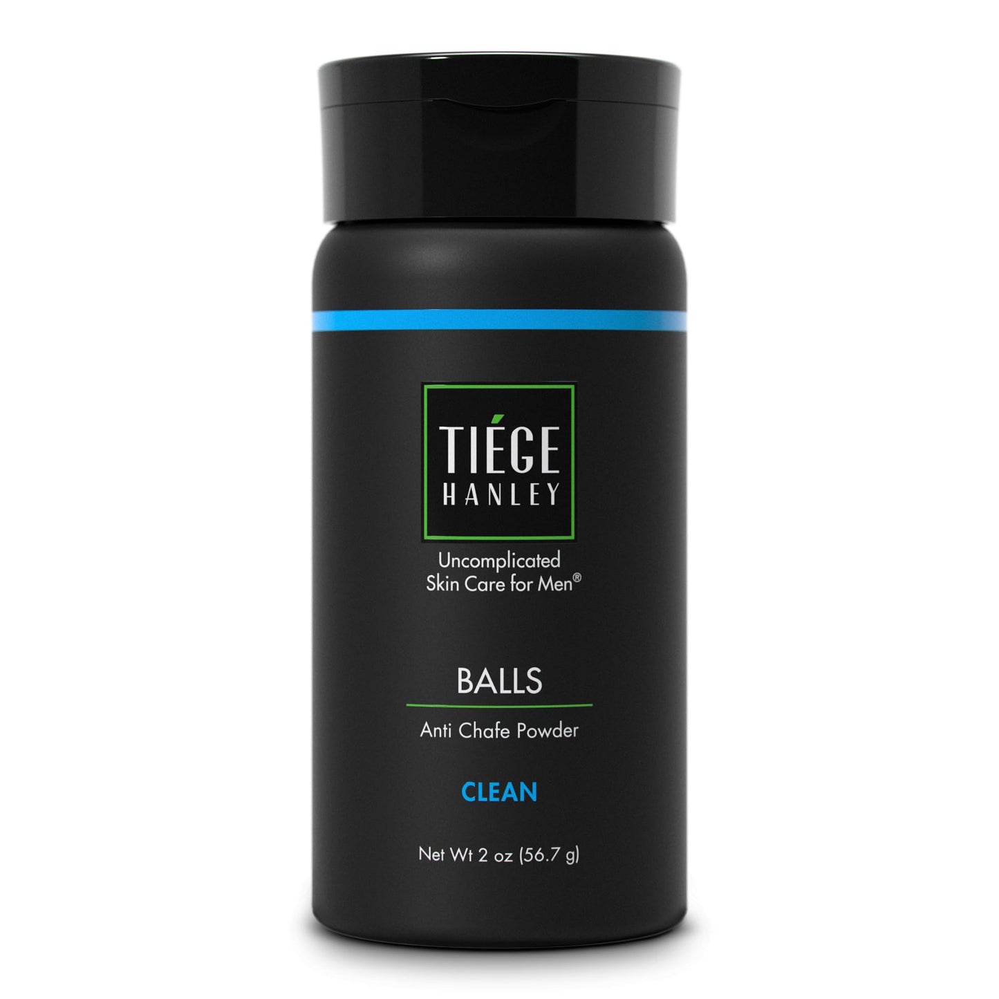 Tiege Hanley Anti-Chafe Powder for Men, Clean Scent, Cooling, 2 Oz
