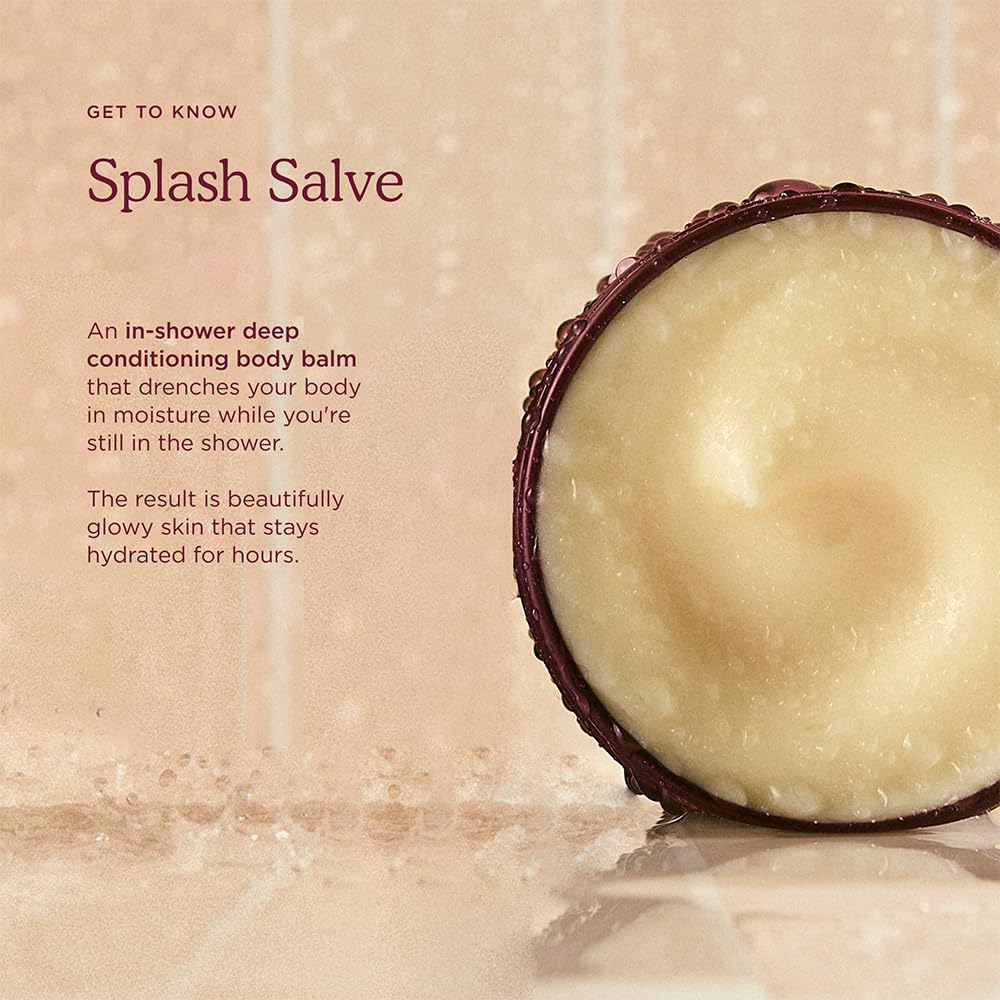 HANNI Splash Salve In-Shower Moisture Treatment for Dry Skin, Hydrating Body Moisturizer with Shea Butter, Coconut Oil & Jojoba, 250 mL / 8.8 oz (Pack of 2)