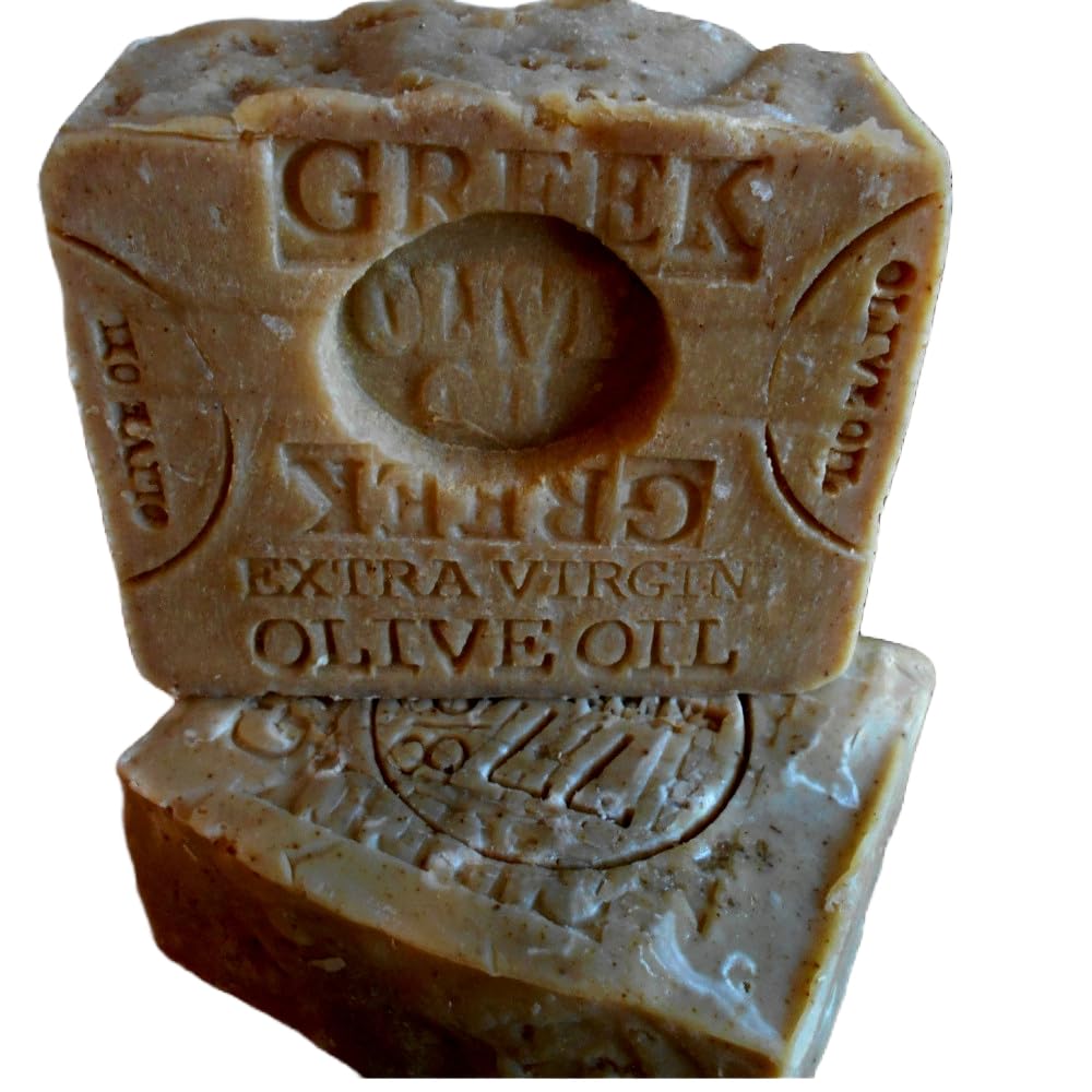 Greek Extra Virgin Olive Oil Soap with Mediterranean Sea Salt Bar With Organic Grass - Fed Beef Tallow Natural Soap Handmade !