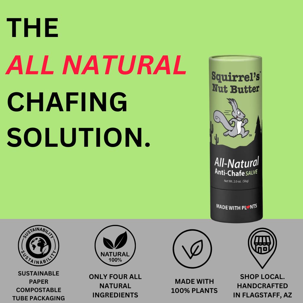 Squirrel's Nut Butter All Natural Anti Chafe Salve, Tub, 4.0oz