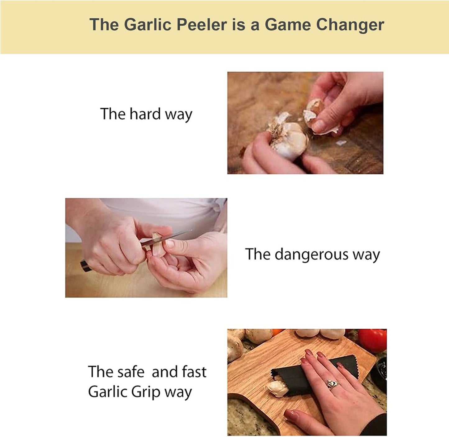 Silicone Garlic Peeler Set - Easy Roller Tube Kitchen Tool | Odor-Free, 2-Pack (Black & Clear)