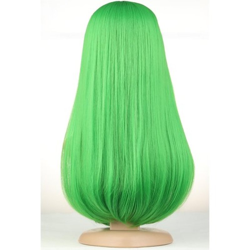 BERON Green Long Wigs Women's Straight Hair Wig Synthetic Middle Part Wig Cosplay Halloween Party or Daily Use Wig Cap Included
